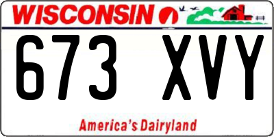WI license plate 673XVY
