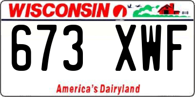 WI license plate 673XWF