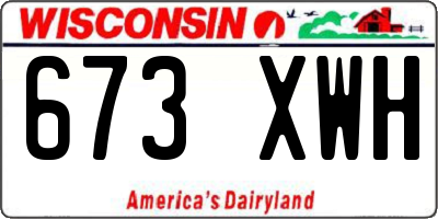 WI license plate 673XWH