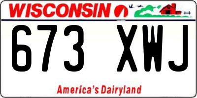 WI license plate 673XWJ