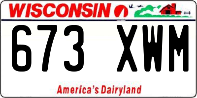 WI license plate 673XWM