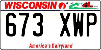 WI license plate 673XWP