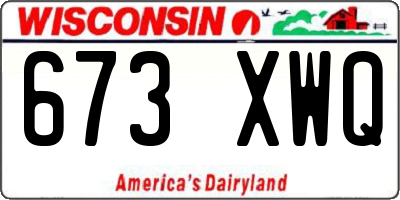 WI license plate 673XWQ