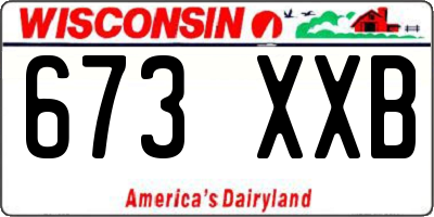 WI license plate 673XXB
