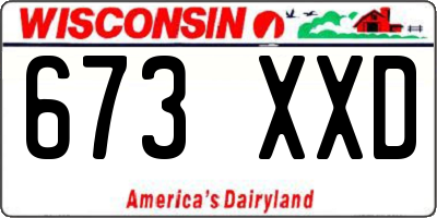WI license plate 673XXD