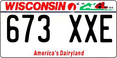 WI license plate 673XXE