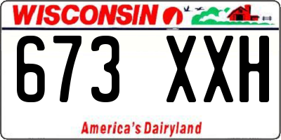 WI license plate 673XXH
