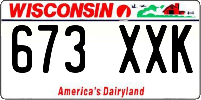 WI license plate 673XXK