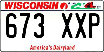 WI license plate 673XXP
