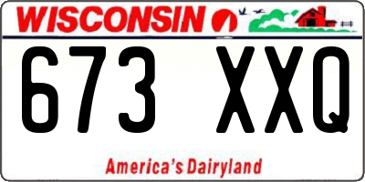 WI license plate 673XXQ
