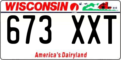 WI license plate 673XXT