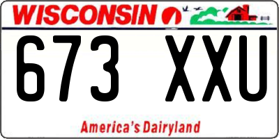 WI license plate 673XXU