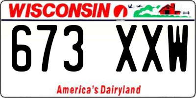 WI license plate 673XXW