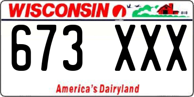 WI license plate 673XXX