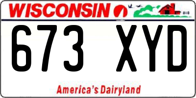 WI license plate 673XYD