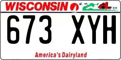 WI license plate 673XYH
