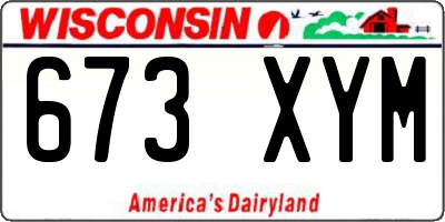 WI license plate 673XYM