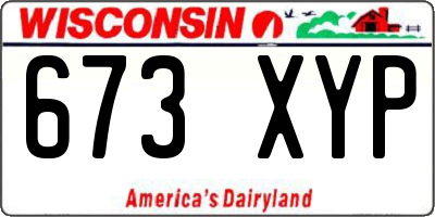 WI license plate 673XYP
