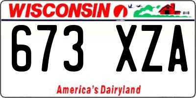 WI license plate 673XZA