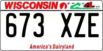 WI license plate 673XZE