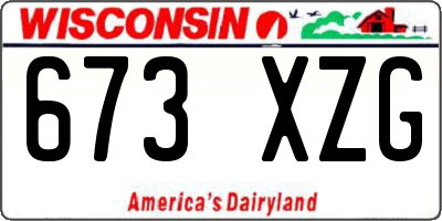 WI license plate 673XZG