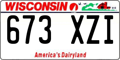 WI license plate 673XZI