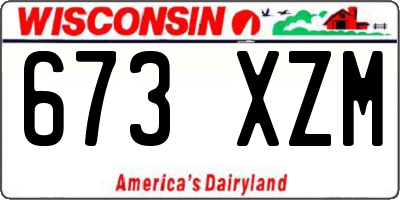 WI license plate 673XZM