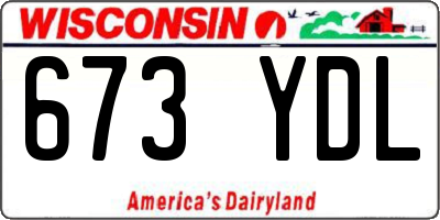 WI license plate 673YDL
