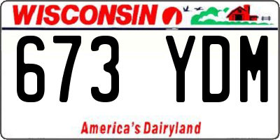 WI license plate 673YDM
