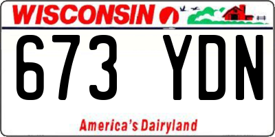 WI license plate 673YDN