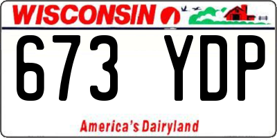 WI license plate 673YDP