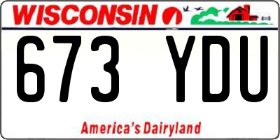 WI license plate 673YDU