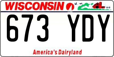 WI license plate 673YDY