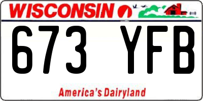 WI license plate 673YFB