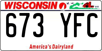 WI license plate 673YFC