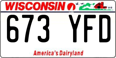 WI license plate 673YFD