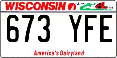 WI license plate 673YFE