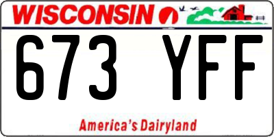WI license plate 673YFF