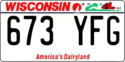 WI license plate 673YFG