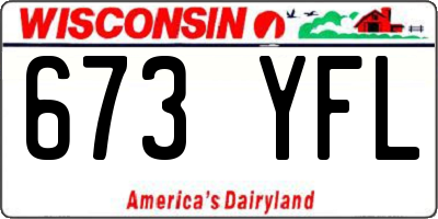 WI license plate 673YFL