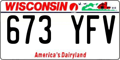 WI license plate 673YFV