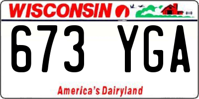 WI license plate 673YGA