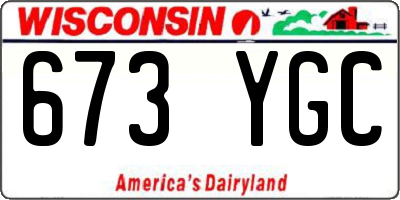 WI license plate 673YGC