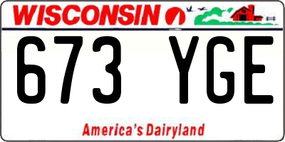 WI license plate 673YGE