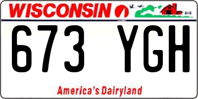 WI license plate 673YGH