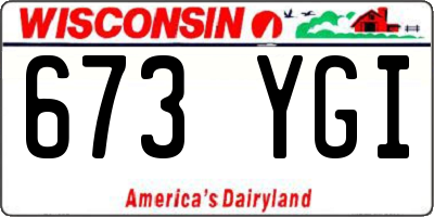 WI license plate 673YGI