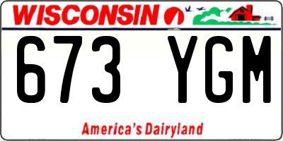 WI license plate 673YGM