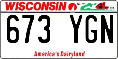 WI license plate 673YGN