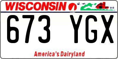 WI license plate 673YGX