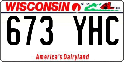 WI license plate 673YHC